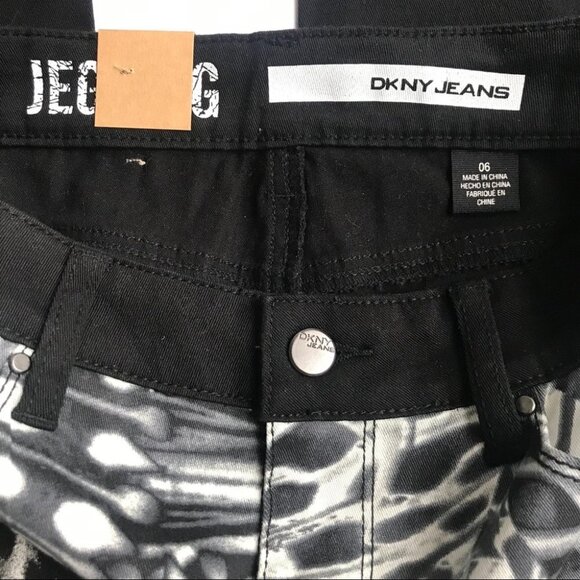 Dkny Jegging Artist Pant Modern Print Sz 06 Animal Print - Picture 3 of 5